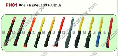 China FH01 8oz claw hammer fiberglass handle, plastic coated with soft TPR grip, fiber glass hammer handle factory from China for sale