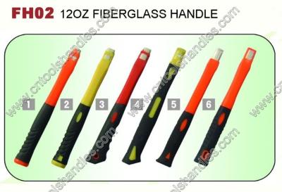 China FH02 fiberglass replacement handle for 12oz claw hammers, plastic coated with soft TPR grip for sale