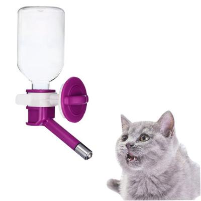 China Pet Pot Drip Automatic Pet Water Bottle Hanging Drinking Wire Cage Hanging Dispenser Waterer for Cats and Dogs for sale