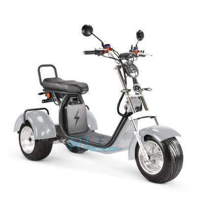 China Citycoco 3 wheel unisex battery new arrival 1000w 2000w 60v12ah/20ah electric scooter for sale