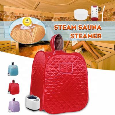 China Computer control panel steam bath with cap for individual portable steam sauna with 4.2L 2000W steam generator for sale