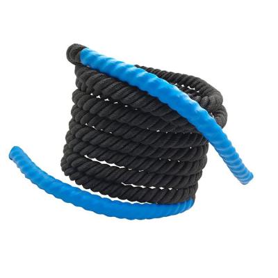 China Durable Power Training Gym Fitness Black Nylon Battle Ropes for sale