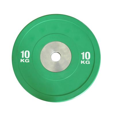 China Eco-friendly Professional Weightlifting Power Round PU Weight Plate With Various Colors for sale