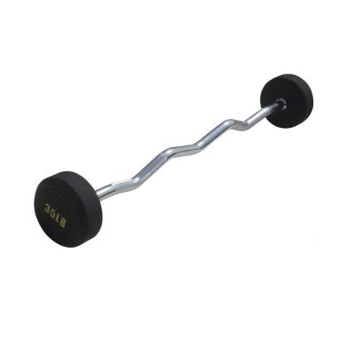 China Eco-Friendly Loop Grip Rubber Barbell for sale