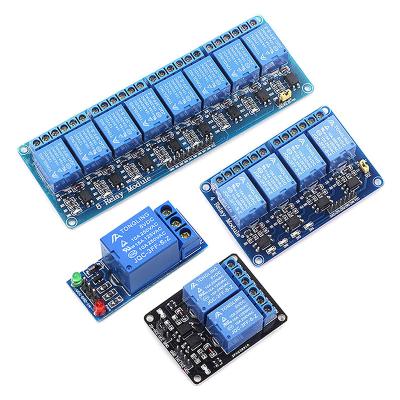 China standard 5v 12v 1 2 4 6 8 way relay module for arduino 1 2 4 6 8 channel relay module with optical coupler relay output in stock for sale