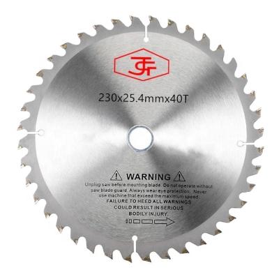 China Professional Alloy Steel 230mmx40T Carbide Tilted CTT Wood Working Circular Saw Blade Circular Cutting Discs for sale