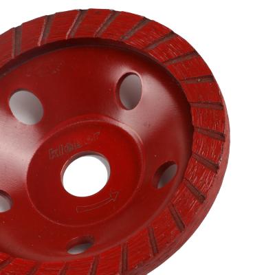 China 5inch 125mm Single Row Press Turbo Polishing Cold Type Diamond Cup Wheel For Concrete Grinding for sale