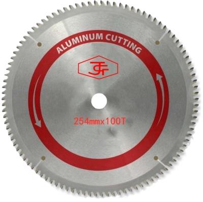 China 10inch 100T Aluminum Wood Carbide Tipped CTT Circular Cutting Saw Blade Disc Blade for Aluminum Wood Cutting for sale