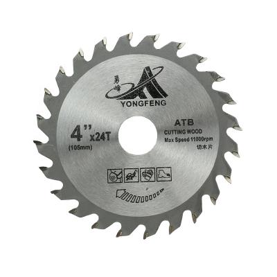 China 4inch 105mm 24T ATB Teeth Wood Circular Saw Blade For Clean Wood Cutting Circular Saw Blade for sale