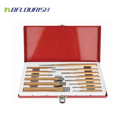 China YUTE 14pcs 40Cr Woodworking Punch and Chisel Set /Punch and Steel Chisel Set&punch for sale