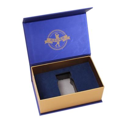 China Handmade Custom Healthcare Bottled Packaging Products Packing Printed Paper Magnetic Gift Box With Velvet Flocking Cut EVA Insert Tray for sale