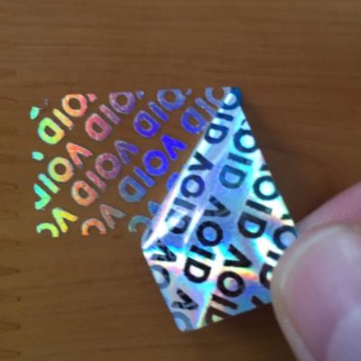 China Custom Holographic Tamper Proof Security Vacuum Sealing Label Anti-Counterfeit Stickers Roll Up, Food Delivery Tamper Seal Labels Obvious Zero Printing for sale