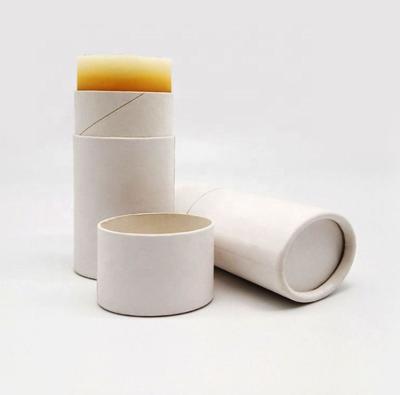 China Handmade Biodegradable Deodorant Container Printer Custom Lift Up Paper Tube, Plain/Black Kraft Paper Brown Lip Balm Tube for sale