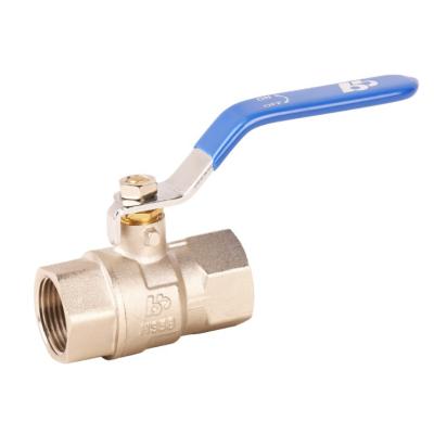 China General Female Market Euro Forged Brass Water Ball Valve With Long Blue Lever Handle Suitable For Piping And Heating System for sale