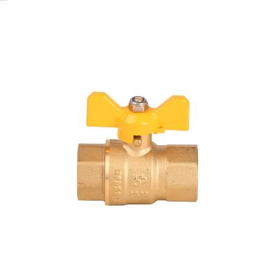 China General good quality forged factory brass gas valve handle butterfly gas ball valve for gas for sale