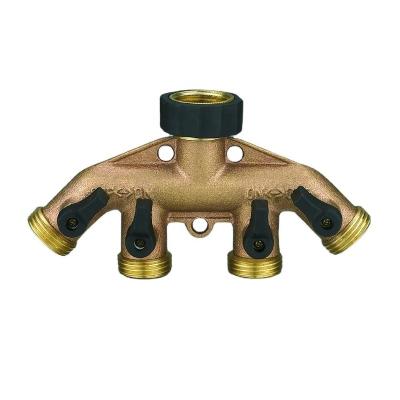 China General High Quality 4 Way Garden Water Faucet Hose Water Divider 4 Way Ball Valve Garden Sets for sale