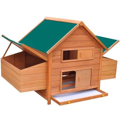 China Breathable outdoor wooden chicken house with two egg boxes, sun and rain proof wooden rabbit houses, pethouse customized for sale