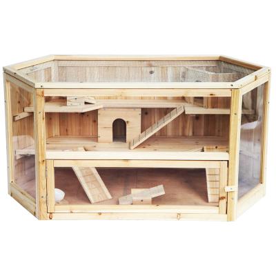 China Breathable Wooden Hamster House Hamster Playground, Hedgehog House Rabbit House Pethouse Custom for sale