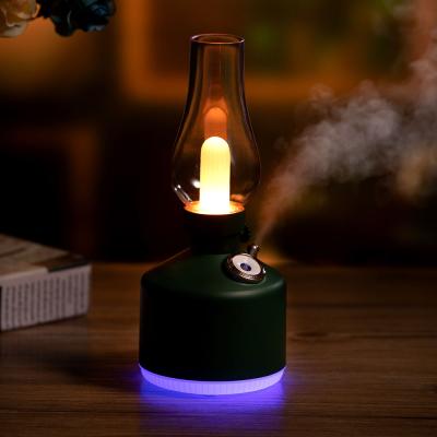 China Outdoor Small Mini Ultrasonic Vintage Lamp Humidifier Water Humidifier Machine Outdoor With Night Light for sale