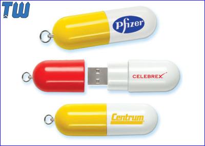 China Custom Printing Plastic Medicine Pill USB 8GB Thumbdrive Stick for sale