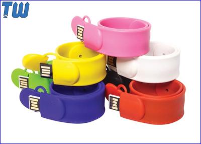 China Slap Silicone Bracelet USB 16GB Flash Drives Delicate Design for Gifts for sale