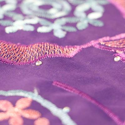 China Other Wholesale Multicolor Embroidered Shiny African Lace Fabric for sale