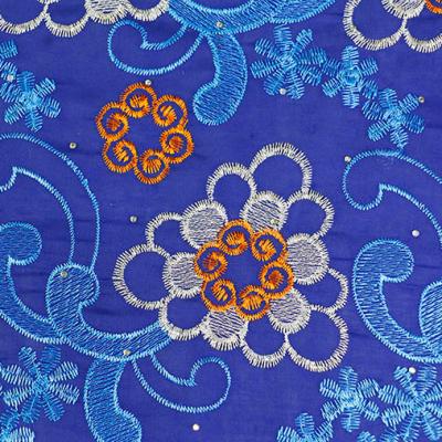 China Other Multicolor Wavy Double Hem Embroidered African Lace Fabric for sale