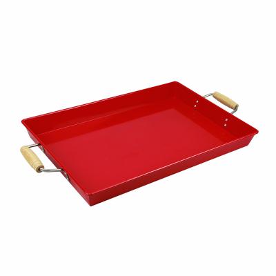 China Large Capacity Quality Restaurant Hotel Coffee Bar Drinks Large Metal Serving Tray Wholesale for sale