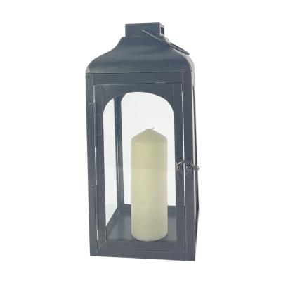 China Home Decoration Vintage Lantern Black Metal Hanging Candle Holder For Parities And Indoor Outdoor Events Weddings for sale