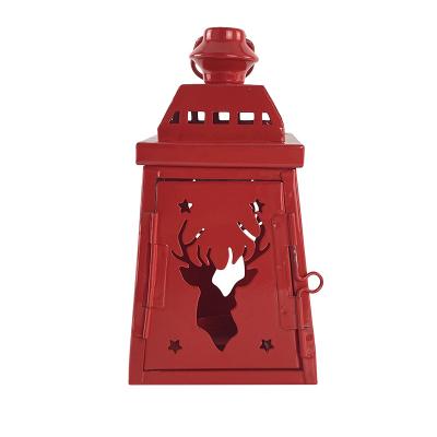 China Vintage Party Decoration Small Colorful Home Candlestick Christmas Custom Printing Hanging Hurricane Lantern for sale