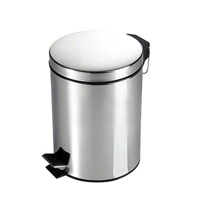 China Sustainable Wholesale 12L Stainless Steel Trash Can Recycle Pedal Waste Bin Stainless Steel Recycle Bin for sale