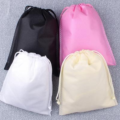 China Cheap Eco Friendly Shopping Eco-Friendly Logo Bag Customized Non-woven Drawstring Bag With Custom Logo for sale