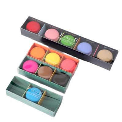 China Recycled Materials Cheap Custom Candy Macaroon Gift Box Eco - Friendly Paper Packaging With PET Lid Drawer Gift Box Packaging for sale