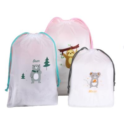 China Wholesale Moisture Proof Plastic Handle Bag Drawstring Bag Travel Pocket Drawstring Custom Copy for sale