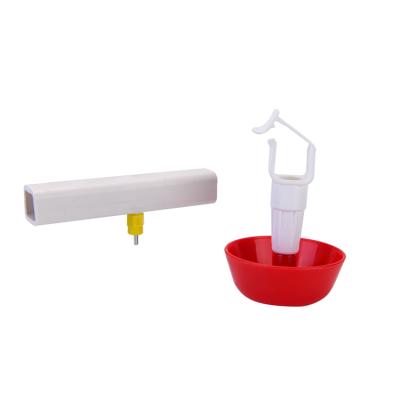 China Long Life Automatic Nipple Drinker With Dripping Cup With Square Tube Dripping Cup for sale