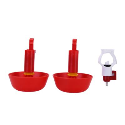 China Long Life Slot Type Nipple Drinker with Drip Cup Chicken Bird Quail Bowl Poultry Drinker and Feeder for sale