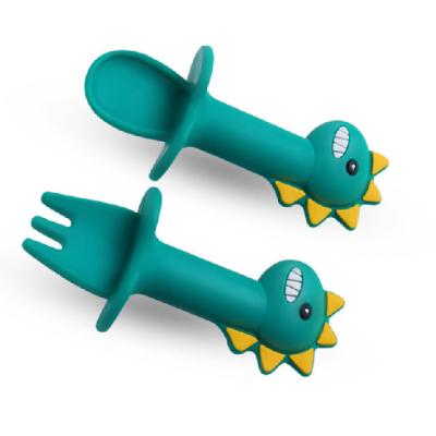 China 100% BPA Free Shape Silicone Baby Spoon and People Training Baby Bamboo Spoons and Forks Amazon Hotsale BPA Free for sale