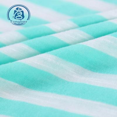 China New Fashion Tear-resistant Scratch Knitted Spun Polyester Jersey Rope Fabric For Shirt for sale