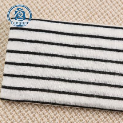 China Hacci Fabric Jersey Yarn-dyed Cotton Stripe Fabric Sweater Fabric Cotton for sale