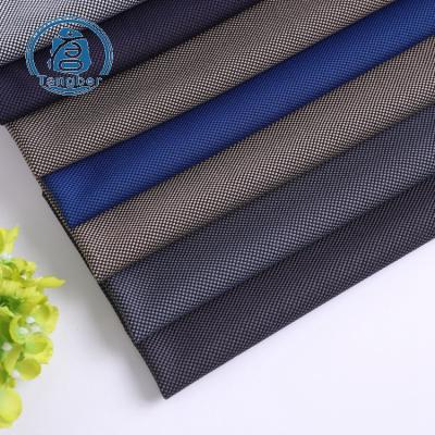 China Quick Dry Mens Shirt Fabrics Anti-Static 95%Polyester 5%Spandex Two Color Knitted Honeycomb Fabric For Mens Shirt Shorts for sale