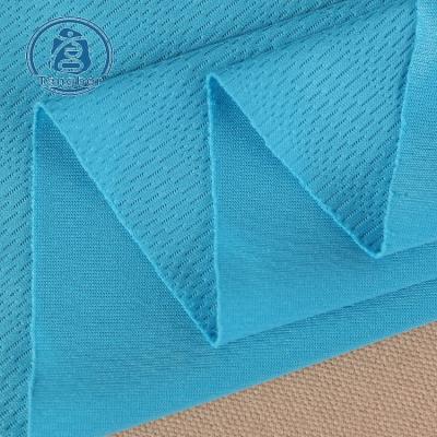 China 100% Polyester Bird's Eye Mesh Fabric 75D 150GSM Lightweight Stretch Mesh Fabric Men's Stretch T-shirt Fabric for sale