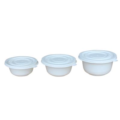 China Disposable Eco - Friendly Unbleached Disposable Cornstarch Take Away Packaging Bowl for sale