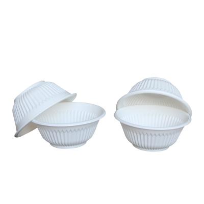 China Disposable Eco Friendly Take Out Degradable Disposable Cornstarch Bowl For Hot Food for sale