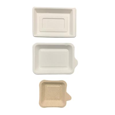 China Disposable Widely Used Bagasse Square Dish , Sugar Cane Fiber Tableware , Disposable Square Dish for sale