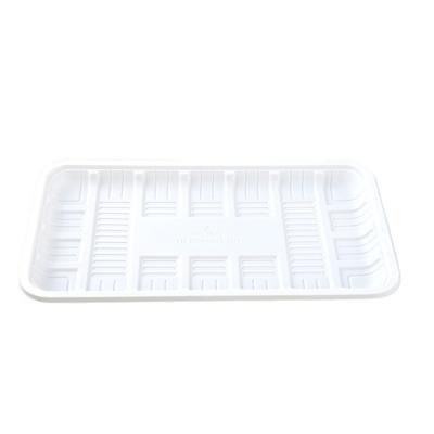 China Disposable Different Size Eco Cornstarch Food Paper Plate Biodegradable Tray for sale