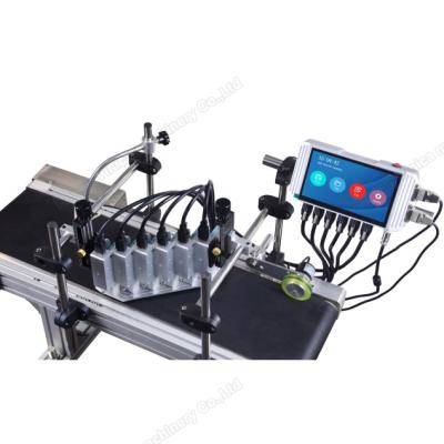 China Industrial continuous date 5 printheads tij inline inkjet printers for carton box for sale