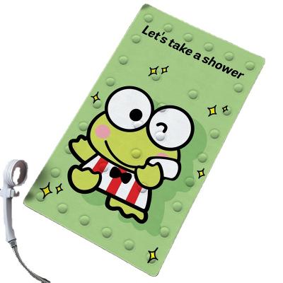 China Cartoon Bathroom Washable Toilet Non Slip Floor Mat Suction Cup Waterproof Shower Room Bathtub Mat for sale