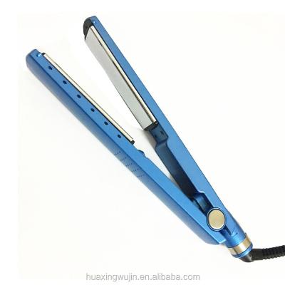 China Hot Selling Nano Adjustable Professional Universal Titanium Hair Temperature Display LCD Voltage Temperature Flat Iron for sale