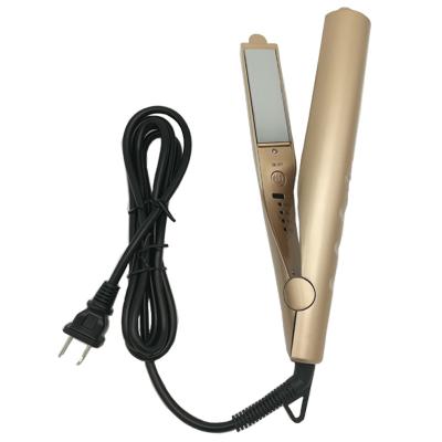 China Ceramic Coating Fast Adjustable Nano Titanium Flat 5 Levels Temperature Heating Flat Iron 2 In 1 Hair Curler Straightener for sale