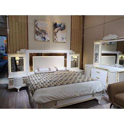 China Modern Customized Melamine Bedroom Furniture HDF Bedroom Furniture Hypoallergenic Modern Wooden Furniture Elegant for sale